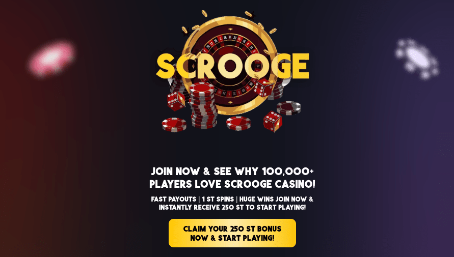 Scrooge Casino bonus desktop